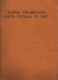 Kliping Dokumentasi Karta Pustaka Tahun 1992