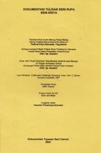 Image of Dokumentasi Tulisan Seni Rupa - Seni Kriya